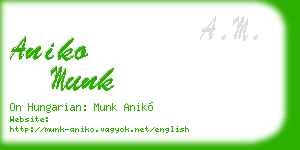 aniko munk business card